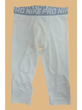 Nike Pro Dri-FIT Mens White Compression Tights Large